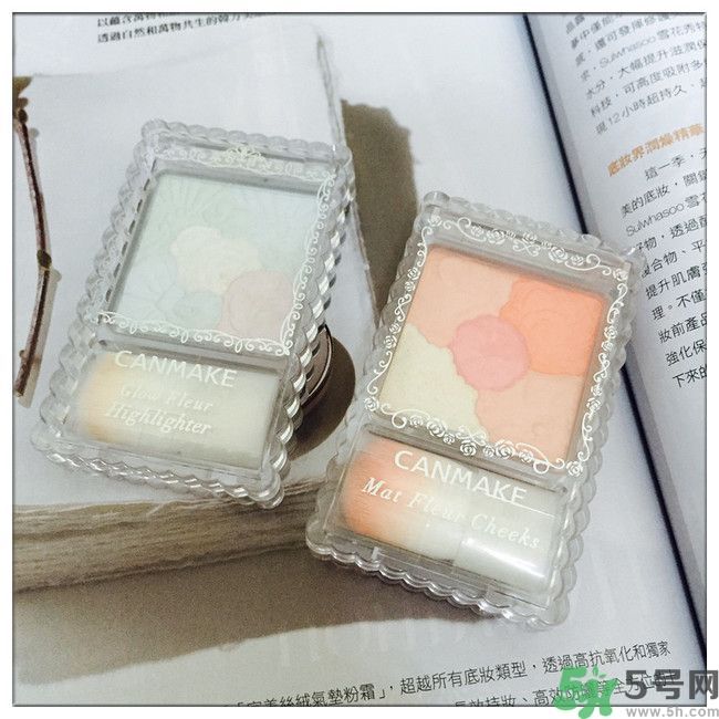 canmake花瓣腮紅色號(hào)對比圖？canmake五色花瓣腮紅試色