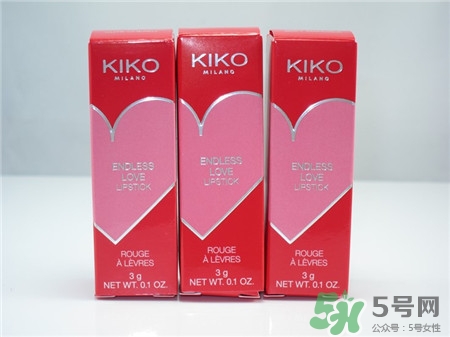 kiko情人節限定口紅色號 kiko心形口紅試色