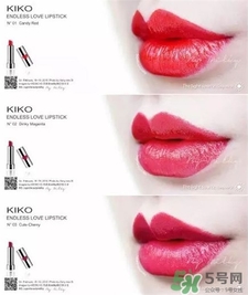 kiko情人節限定口紅色號 kiko心形口紅試色