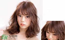 棕色頭發圖片女生_棕色中長發卷發發型圖片
