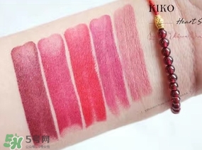 kiko2017情人節愛心口紅色號 kiko2017情人節愛心口紅試色