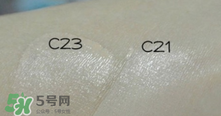 HERA赫拉氣墊bb霜c21和c23的區別_c21和n23的區別