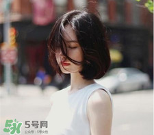 中分短發發型圖片女 女生中分短發發型