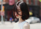 中分短發發型圖片女 女生中分短發發型