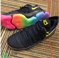 nike kd 10 be true彩虹配色實物怎么樣？杜蘭特10彩虹底照片曝光