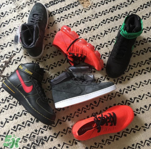 vlone與nike air force 1high聯名款運動鞋配色有哪幾種？