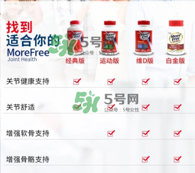 movefree紅藍綠區別 movefree維骨力有哪幾款？
