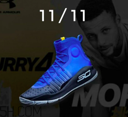 under armour curry 4藍黑配色發售時間_上腳效果