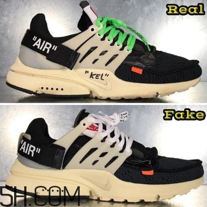 off white與nike air presto聯名真假對比圖