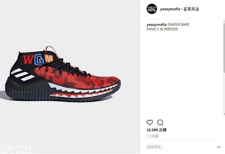 bape與adidas dame 4聯名有哪幾款_多少錢？
