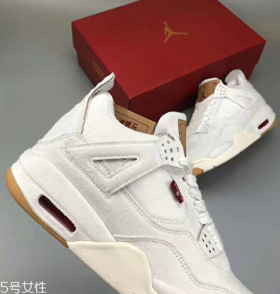 levis與air jordan 4聯名白色版發售時間_實物曝光