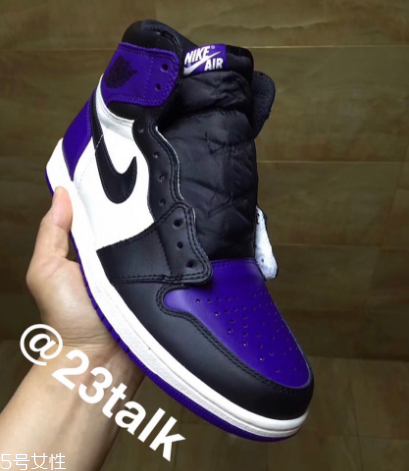 aj1 court purple黑紫腳趾發售時間_實物曝光