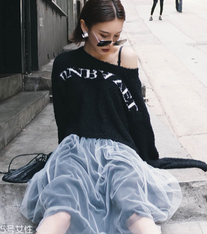 網紗半身裙搭配圖片 清涼夏日的朦朧美