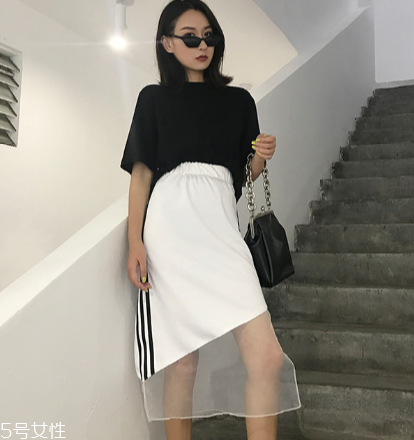 網紗半身裙搭配圖片 清涼夏日的朦朧美