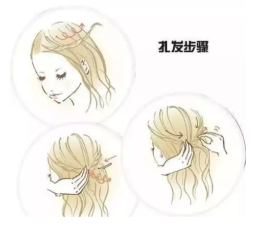 燙發怎么扎好看 最新長卷發扎法教程