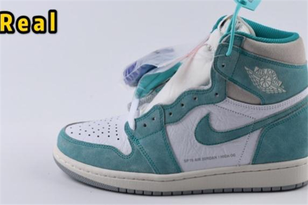aj1蒂芙尼綠真假對比 從細節來辨別