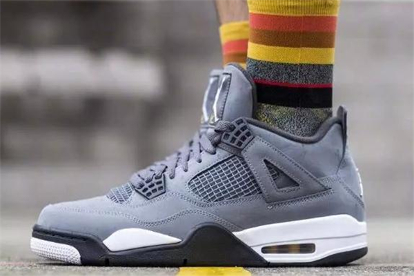 aj4 cool grey開箱測評 aj4酷灰復(fù)刻開箱實物圖